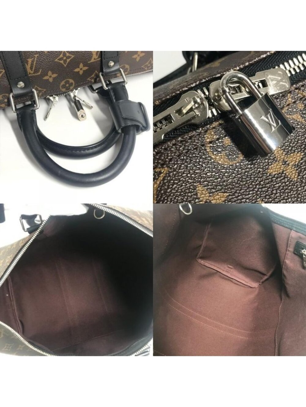 ★SOLD★ Louis Vuitton Boston Bag Keepall Bandouliere 45 Monogram Canvas Brown - Picture 8 of 9